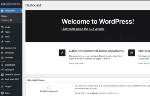 wordpress dashboard